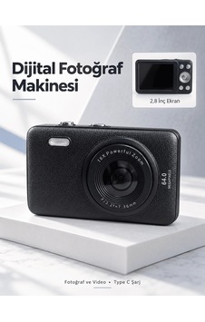 Mey İthalat Cep Boy Tasarımlı Siyah Dijital Kamera 2,8 İnç Ekran Ve Video Kayıt Özelliği Diğer Mey İthalat Cep Boy Tasarımlı Siyah Dijital Kamera 2,8 İnç Ekran Ve Video Kayıt Özelliği Diğer