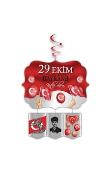 29 Ekim Cumhuriyet Bayramı Süslemesi Asmalı Tavan Süsü 29 Ekim Cumhuriyet Bayramı Süslemesi Asmalı Tavan Süsü
