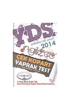 2014 YDS İngilizce Çek Kopart Yaprak Test / Hakkı Kurban 2014 YDS İngilizce Çek Kopart Yaprak Test / Hakkı Kurban