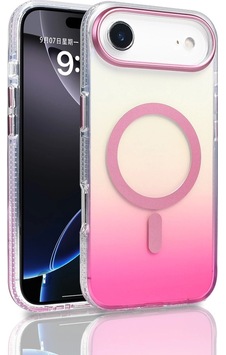 Apple Uyumlu iPad iPhone 17 Air Kılıf M-safe Şarj Özellikli Transparan Renk Geçişli Zore Toros Kapak Rose Pembe Apple Uyumlu iPad iPhone 17 Air Kılıf M-safe Şarj Özellikli Transparan Renk Geçişli Zore Toros Kapak Rose Pembe