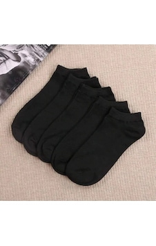 Socks Stores Unisex Kısa Patik Çorap 5 Çift Siyah