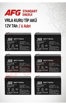 6 Adet Sb Battery 12v 7ah Bakımsız Kuru Akü 6 Adet Sb Battery 12v 7ah Bakımsız Kuru Akü
