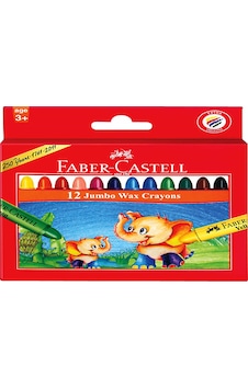 Faber Castell 12 Renk Süper Yıkanabilir Mum Boya 112004