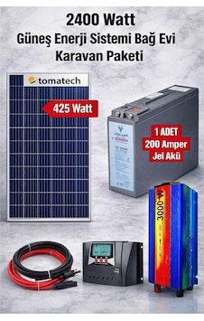 Tv, Buzdolabı, Aydınlatma Güneş Enerji Sistemi Hazır Paketi