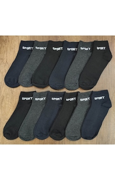Leement Socks Erkek 12'li Yarım Konç Spor Çorap Ekonomik Beyaz