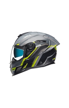 Nexx Sx.100R Gridline Kask Mat Gri-Neon Sarı