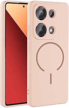 Xiaomi Redmi Note 13 Pro 4g Kılıf M-safe Şarj Özellikli Zore Meta Kapak Rose Pembe Xiaomi Redmi Note 13 Pro 4g Kılıf M-safe Şarj Özellikli Zore Meta Kapak Rose Pembe