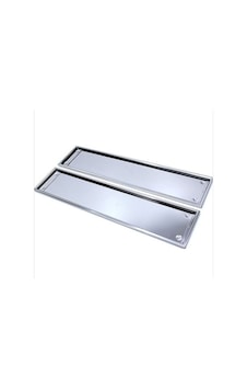 Paslanmaz Krom Metal Plakalık 52.7Cm X 11.5Cm 2 Adet 357558117 Paslanmaz Krom Metal Plakalık 52.7Cm X 11.5Cm 2 Adet 357558117