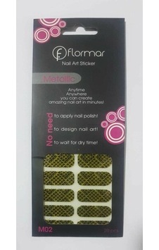 Flormar Tırnak Stickerı Metallic Nail Art M02