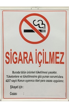 Sigara Içilmez 50x70 Cm Çıtalı Sigara Içilmez 50x70 Cm Çıtalı