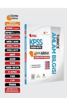2026 Kpss Türkçenin Kara Kutusu Anlam Bilgisi (Sözcük-cümle) ÖSYM Çıkmış Çözümlü Soru Bankası 2026 Kpss Türkçenin Kara Kutusu Anlam Bilgisi (Sözcük-cümle) ÖSYM Çıkmış Çözümlü Soru Bankası