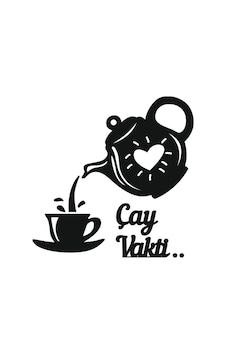 Mutfak Duvar Süsü Çay Vakti Yazılı Demlik Mutfak Duvar Süsü Çay Vakti Yazılı Demlik