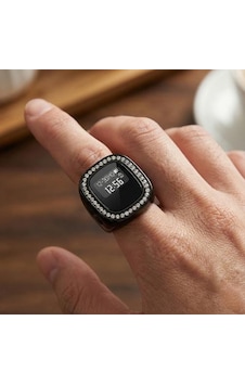Elektronik Tesbih Yüzük 20 Mm Zirkon Taş Detaylı Zikirmatik Gri Elektronik Tesbih Yüzük 20 Mm Zirkon Taş Detaylı Zikirmatik Gri