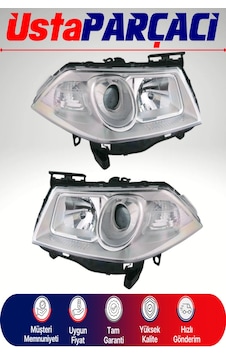 Renault Megane 2 Sağ Sol Far Mercekli Manuel H7 H1 2005-2011