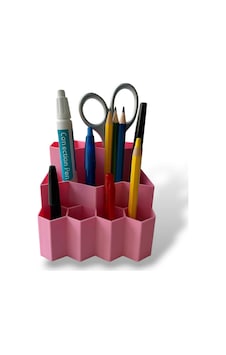 Arı Kovanı Pembe Masaüstü Kalemlik-makyaj Organizeri Pembe Arı Kovanı Pembe Masaüstü Kalemlik-makyaj Organizeri Pembe
