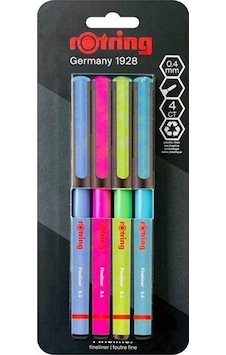 Rotring Liner Fineliner Keçe Uçlu 0.4 Kalem 4 Renk 2166331 Rotring Liner Fineliner Keçe Uçlu 0.4 Kalem 4 Renk 2166331
