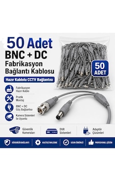 50 Adet Fabrikasyon Bnc + Dc Power Jack Kablolu Cctv Güvenlik Kamera Görüntü Ve Güç Bağlantı Kablosu 50 Adet Fabrikasyon Bnc + Dc Power Jack Kablolu Cctv Güvenlik Kamera Görüntü Ve Güç Bağlantı Kablosu