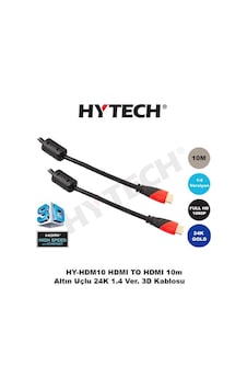 Hytech HY-HDM10 Altın Uçlu 10M HDMI Kablo 24K Hytech HY-HDM10 Altın Uçlu 10M HDMI Kablo 24K