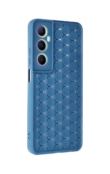 Newface - 879 - Realme C65 Kılıf Petek Silikon Kapak - Csmo-tex - - Mavi Newface - 879 - Realme C65 Kılıf Petek Silikon Kapak - Csmo-tex - - Mavi
