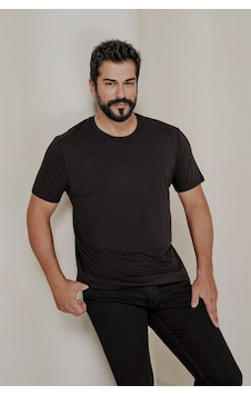 AC&Co / Altınyıldız Classics 4A4800000001SYHXS Slim Fit Bisiklet Yaka Kısa Kol Pamuklu Erkek Tişört Siyah