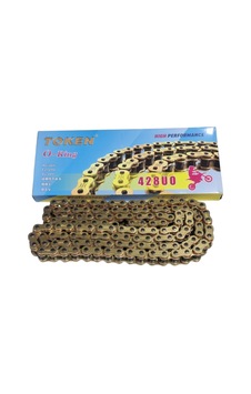 Motosiklet Zincir 428h - 128l O-ringli Gold Token İthal