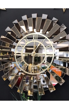 Piyano Aynalı Saat Gold 60 CM Piyano Aynalı Saat Gold 60 CM