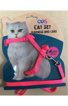 ANS Lüks Gato Kedi Göğüs Takım Tasması Pembe