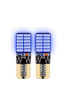 24 Ledli Dipsiz T10 Park Ampulü Mavi Işık 2 Adet 24 Volt 24 Ledli Dipsiz T10 Park Ampulü Mavi Işık 2 Adet 24 Volt
