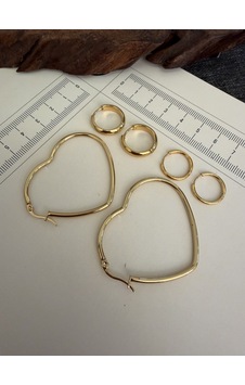 316 L Çerrahi Çelik 6 Lı Kalp Halka Küpe Seti Gold Renk Halka Küpe Çelik Küpe 12 Mm Göl Mavisi 316 L Çerrahi Çelik 6 Lı Kalp Halka Küpe Seti Gold Renk Halka Küpe Çelik Küpe 12 Mm Göl Mavisi