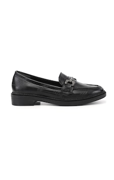Gönderir Kadın Siyah Kroko Loafer Ayakkabı Ddza86535743