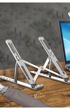 Alüminyum Manyetik Katlanabilir Ayarlı Dizüstü Laptop Standı Sarsılmaz Sağlam Tablet Standı