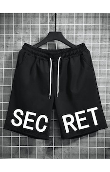 Altamira Erkek Siyah Secret Baskılı Oversize Şort 001 Altamira Erkek Siyah Secret Baskılı Oversize Şort 001