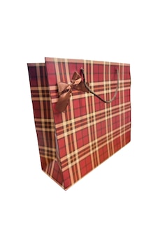 Karton Çanta Kırmızı Ekoseli 45x34x18cm Karton Çanta Kırmızı Ekoseli 45x34x18cm