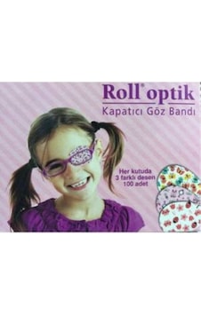 Roll Optik Kiz Çocuk 3 Desen Göz Kapama Bandı 100 Adet Roll Optik Kiz Çocuk 3 Desen Göz Kapama Bandı 100 Adet