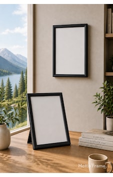13x18 5r Plastik Fotoğraf Çerçevesi Şeffaf Pvc Korumalı Arkalık Ayaklıklı Poster Resim Belge Sertifika Çerçevesi Siyah