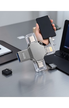64gb 4'ü 1 Arada Usb Flash Bellek 64gb Apple iPhone Uyumlu otg-2 64gb 4'ü 1 Arada Usb Flash Bellek 64gb Apple iPhone Uyumlu otg-2