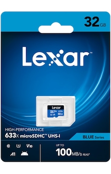Lexar Blue Series 32 GB 633X MicroSDHC UHS-I 4K UHD V10 U1 A1 C10 Hafiza Kart Lexar Blue Series 32 GB 633X MicroSDHC UHS-I 4K UHD V10 U1 A1 C10 Hafiza Kart