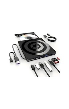 Valkyrie Harici Cd Dvd Okuyucu Yazıcı Usb 3.0 Type-c Hub Sd Tf Kart Okuyucu 4 Usb Portlu İnce Taşınabilir Valkyrie Harici Cd Dvd Okuyucu Yazıcı Usb 3.0 Type-c Hub Sd Tf Kart Okuyucu 4 Usb Portlu İnce Taşınabilir