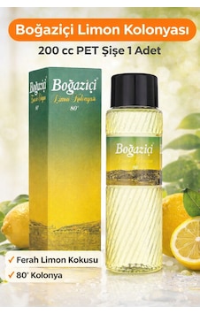 Boğaziçi Limon Kolonyası 200 Cc 80 Ferahlatıcı Limon Kokulu Kolonya Pet Şişe 1 Adet Boğaziçi Limon Kolonyası 200 Cc 80 Ferahlatıcı Limon Kokulu Kolonya Pet Şişe 1 Adet