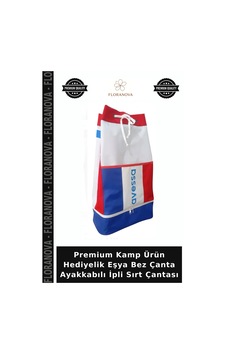 Floranova Premium Kamp Ürün Hediyelik Eşya Bez Çanta Ayakkabılı İpli Sırt Çantası Çok Renkli