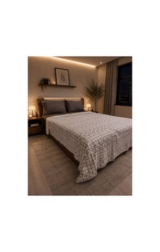 %100 Pamuk Pikolu Çift Kişilik Pike Seti - Lastikli Çarşaf - 200 X 220 Cm Gri Gri %100 Pamuk Pikolu Çift Kişilik Pike Seti - Lastikli Çarşaf - 200 X 220 Cm Gri Gri