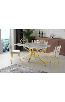 Çapraz High Gloss Yemek Masası 90 160 Cm 001 Çapraz High Gloss Yemek Masası 90 160 Cm 001