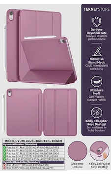 İpad Air 11" M4 M3 M2 Uyumlu Kılıf Ultra İnce Standlı Akıllı Uyku Modlu Zarif Koruyucu Kapak Kapaklı Kılıf İpad Air 11" M4 M3 M2 Uyumlu Kılıf Ultra İnce Standlı Akıllı Uyku Modlu Zarif Koruyucu Kapak Kapaklı Kılıf