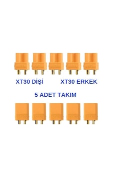 Xt30 Batarya Konnektör Dişi Erkek Takım Soket Lipo - 5 Adet Xt30 Batarya Konnektör Dişi Erkek Takım Soket Lipo - 5 Adet