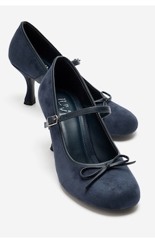Luvi Shoes Acland Lacivert Süet Fiyonklu Kadın Topuklu Ayakkabı Luvi Shoes Acland Lacivert Süet Fiyonklu Kadın Topuklu Ayakkabı