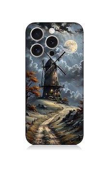 Apple Uyumlu iPhone 15 Pro Max Yel Değirmeni Desenli Silikon Kılıf Silikon Apple Uyumlu iPhone 15 Pro Max Yel Değirmeni Desenli Silikon Kılıf Silikon