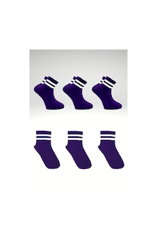 Kardeşler Çorap Unisex Beyaz 2 Çizgili Mor Yarım Konç Tenis Çorap Kolej 3'lü Paket Mor - 583969210 Mor Kardeşler Çorap Unisex Beyaz 2 Çizgili Mor Yarım Konç Tenis Çorap Kolej 3'lü Paket Mor - 583969210 Mor