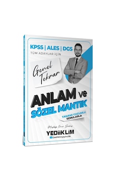 Yediiklim 2026 Kpss Ales Dgs Tüm Adaylar İçin Anlam Ve Sözel Mantık Tamamı Çözümlü Sorularla Genel Tekrar