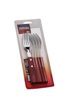 Tramontina Churrasco 21198/716 Biftek-Steak Çatalı 6Lı Blister Ahşap Tramontina Churrasco 21198/716 Biftek-Steak Çatalı 6Lı Blister Ahşap