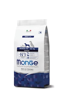 Monge Medium Senior Tavuklu Orta Irk Yaşlı Köpek Maması 3 Kg